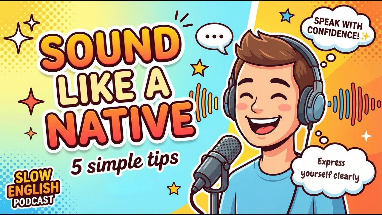 5 SIMPLE Ways to Sound Like a Native Speaker (Pronounce English Naturally: Slow + Shadowing)