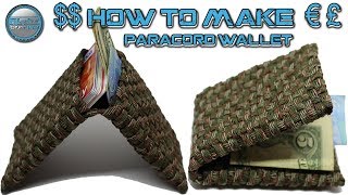 How to make $ € £  Paracord Wallet How to make it fast and easy DIY Tutorial