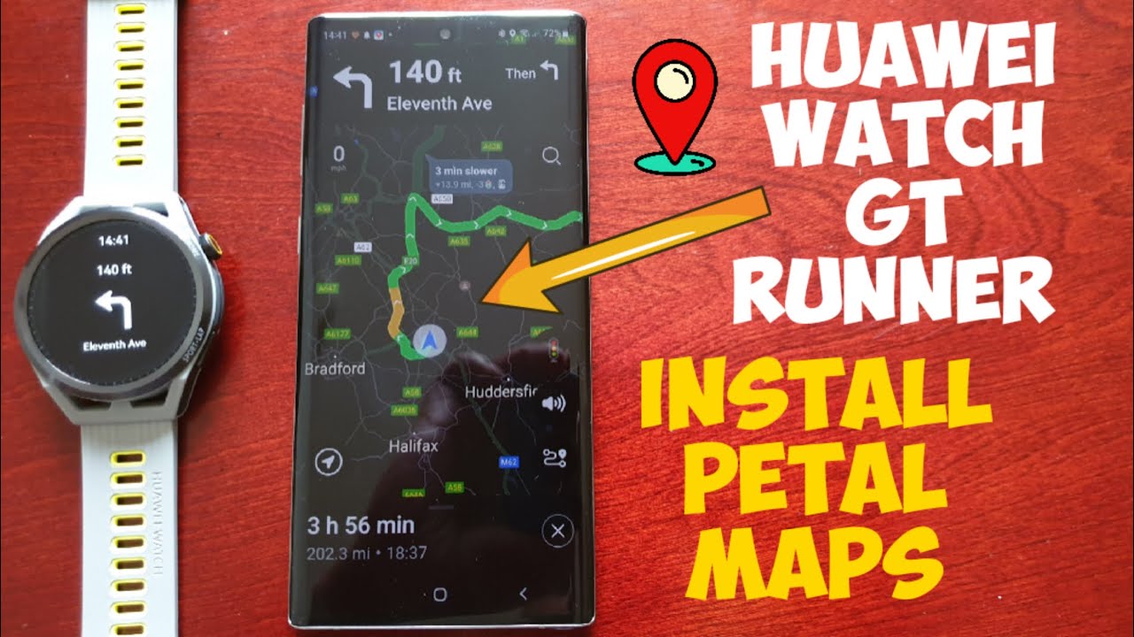 Huawei Watch Runner How to Install & Maps|Navigation Sync,GPS,Destinations,Traffic - YouTube