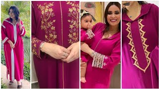 جديد جلابه مغربيه قمه في الروعة لون غوز فوشيا jellaba rose fuchsia screenshot 5
