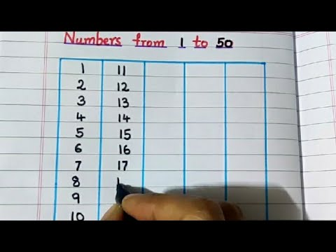 Learn writing Numbers for kids | Number writing 1-50 | 1-50 Number