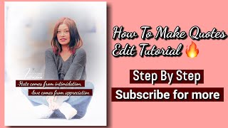 How to make Quotes edit? Quotes edit Tutorial| TUTORIALS BY RAIDA 🌹 screenshot 5