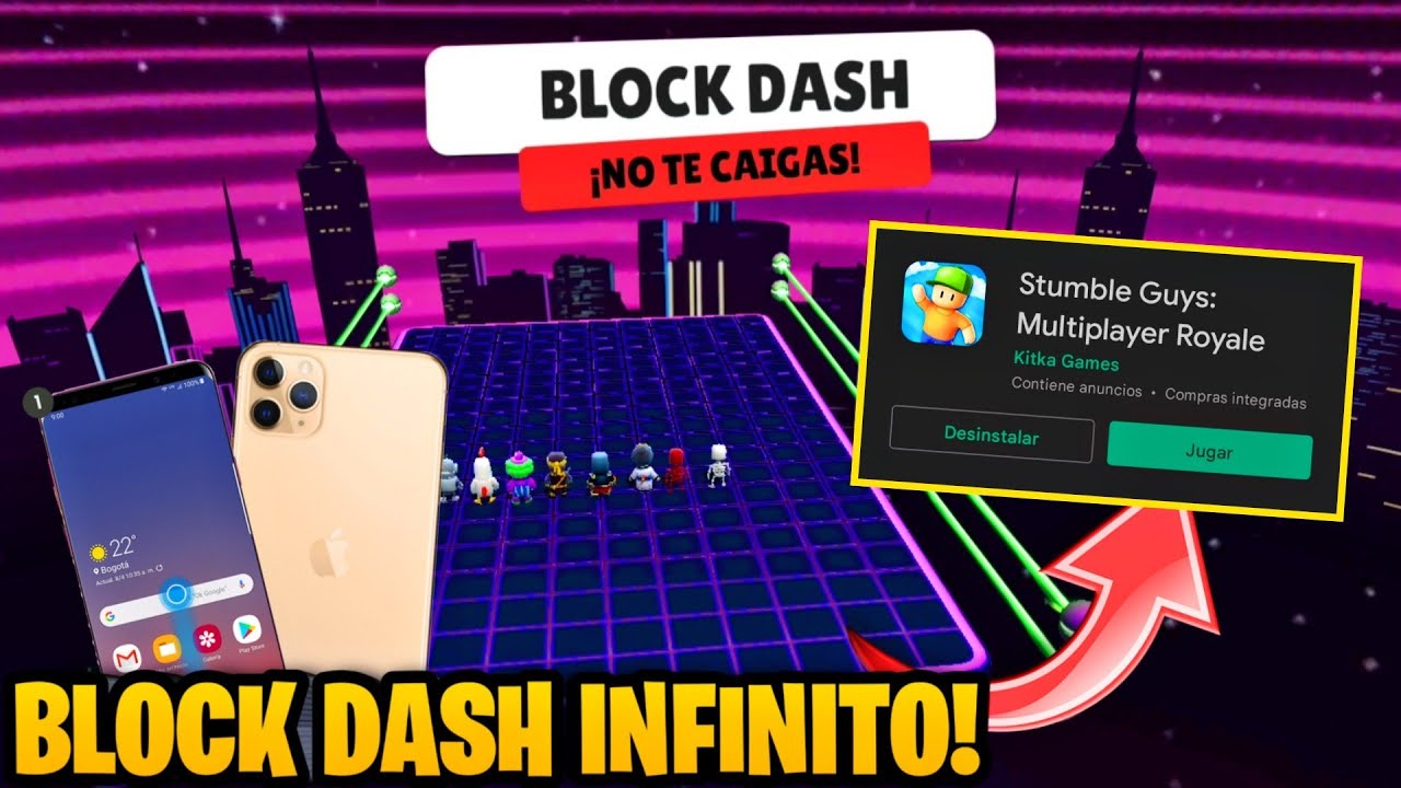 Cómo jugar a Block Dash infinito en Stumble Guys