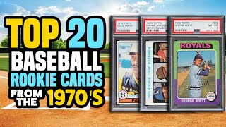 TOP 20 Baseball Rookie Cards from the 1970s Graded PSA 8 Worth Money #baseballcards