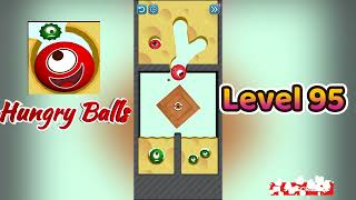 Hungry Balls Level 95 Walkthrough | Addictive Puzzle Challenge 🍽️⚽ | Go Answer