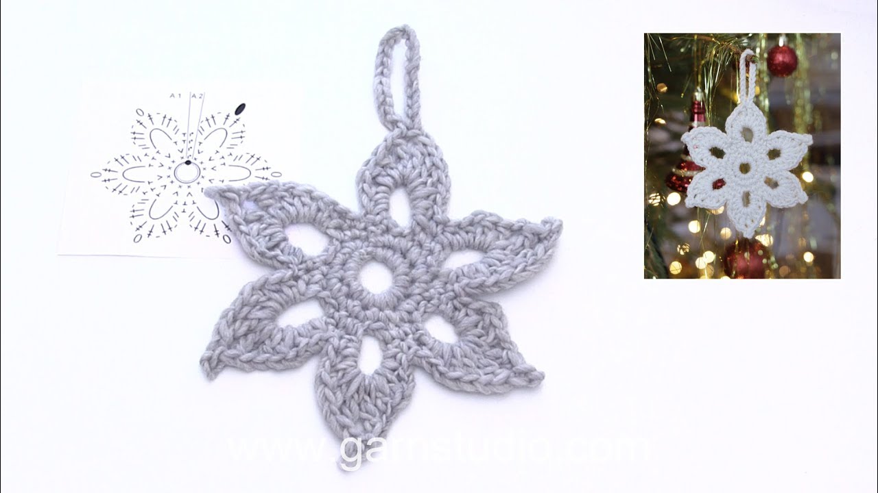 Video Tutorial Stella Di Natale All Uncinetto.Come Lavorare La Stella All Uncinetto In Drops Extra 0 1451 Tutorial Video