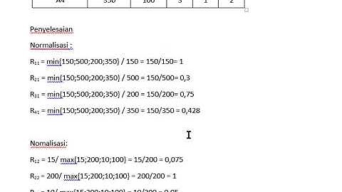 SAW (Simple Additive Weighting)