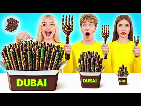 Big, Medium and Small Plate Challenge | Kitchen Hacks and Recipes by Candy DO