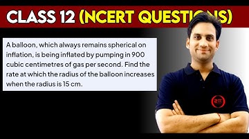 A balloon, which always remains spherical on inflation, is being inflated by pumping in 900 cubic