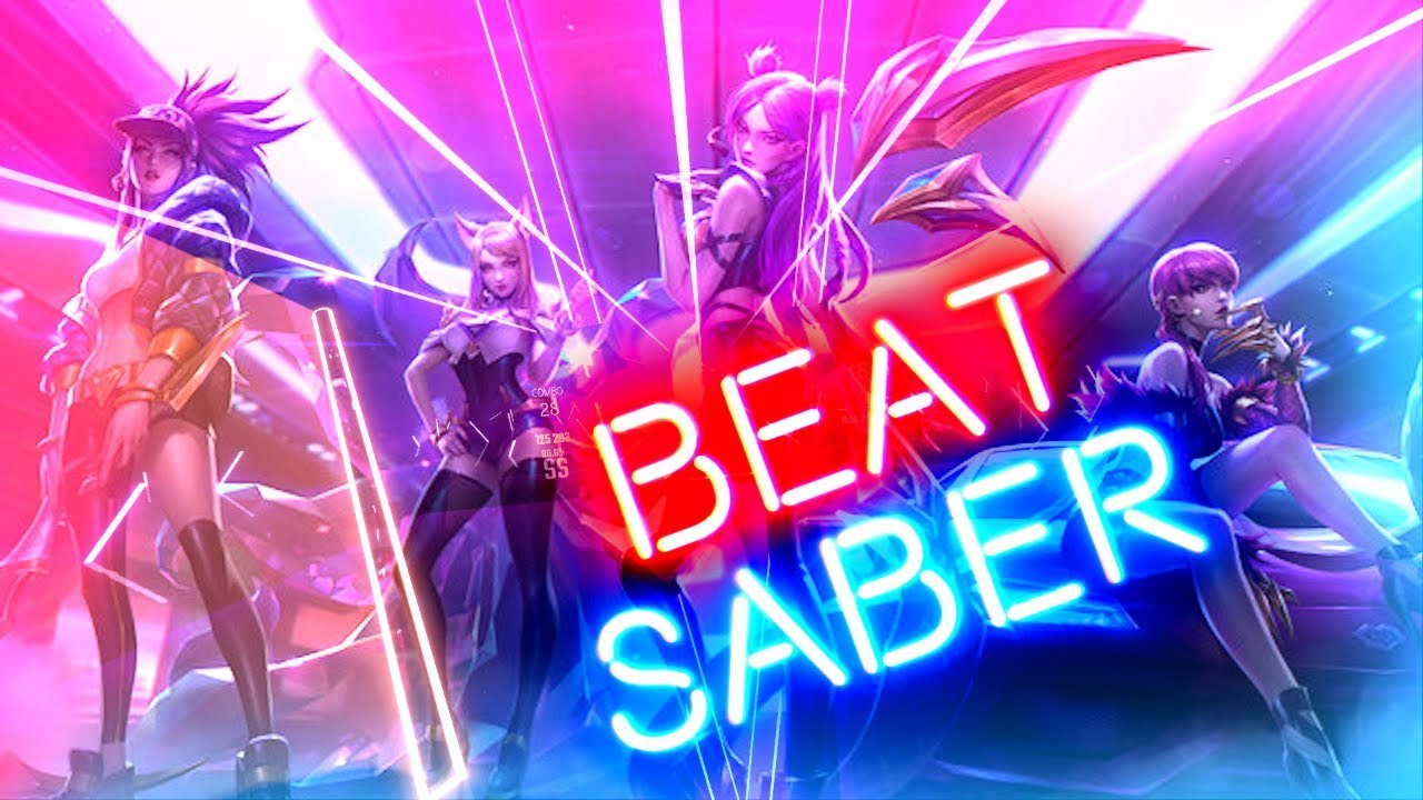 Поп стар speed up. KD/A Pop Stars. Beat saber. Pop Star БСС. Beat saber обои.