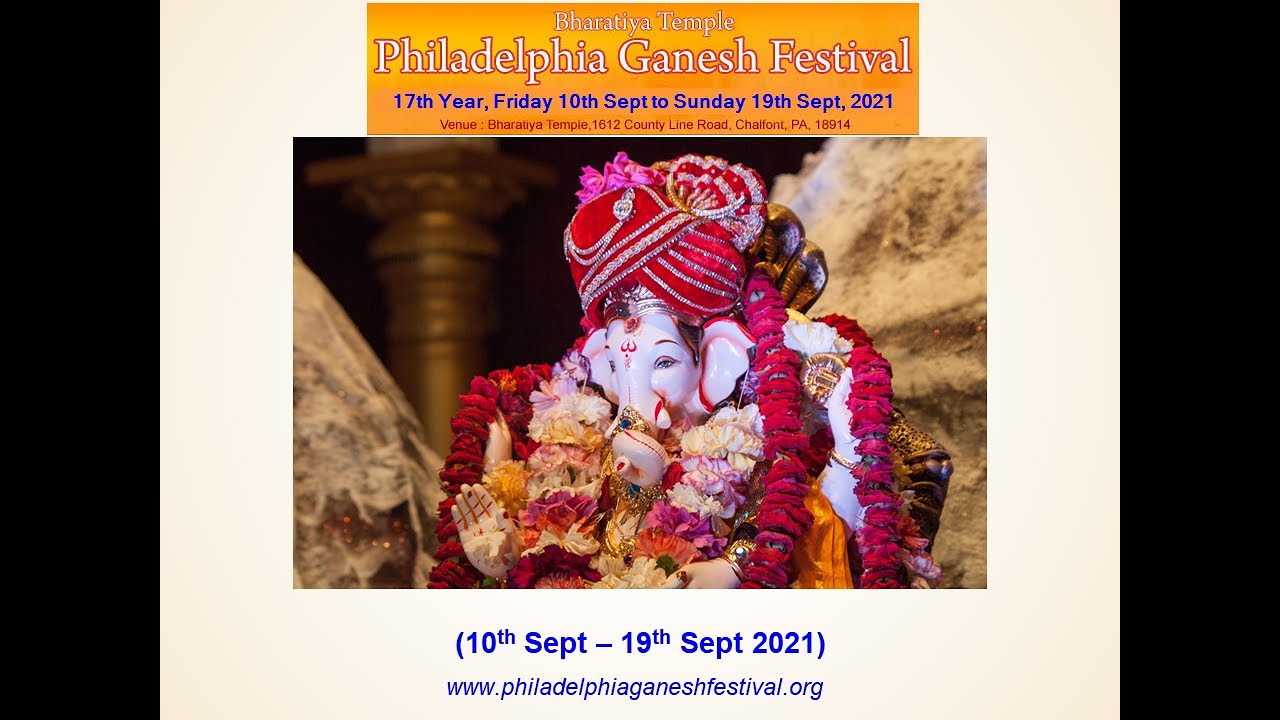 Philadelphia Ganesh Festival 2021 Message YouTube