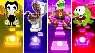 Bendy 🆚 Toilet Monster 🆚 Lunch Boxy Boo 🆚 Om Nom | Tiles Hop Game