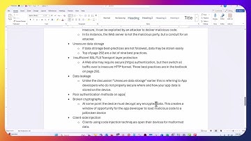 CIS189 Chapter 13 Video 4 Developer side mobile security
