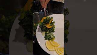 Making a Fresh Kale Side Dish #food #cooking #salmon #kale #vegetarian  #recipe #vegan  #vegetables
