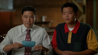 Louis (randall park) and eddie (hudson yang) have decided to team up
give the youngest huang, evan, 'the talk,' but first they try it out
with marvin (ray...