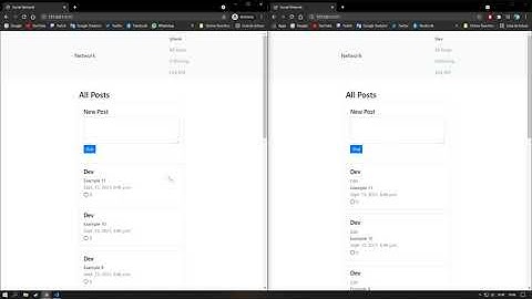CS50W - Project 4 - Network - Django, Django Rest and JavaScript