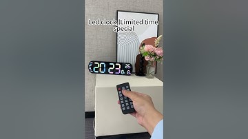 Modern rgb led wall clock with alarm #clock #ledlights #rgb