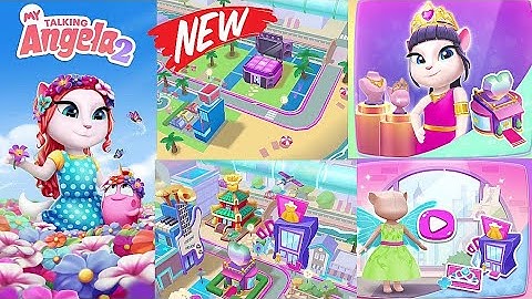 My Talking Angela 2 Spring update new outfit unlocked & Stickers Album Complete Gameplay Android ios