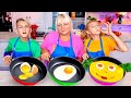 Vania mania kids cooking challenge with grandma  more kidss