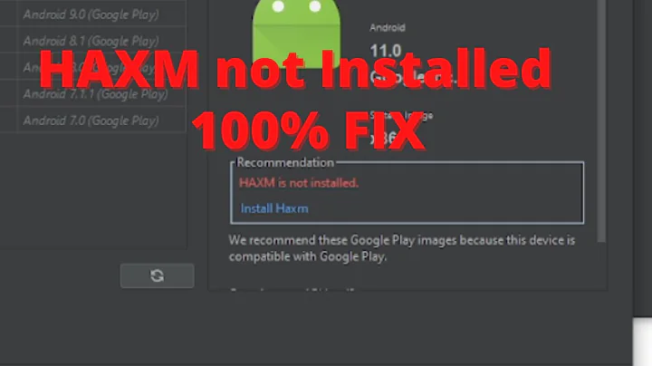 HAXM not Installed Android Studio | 100% Fix Intel HAXM not Installed Android Studio