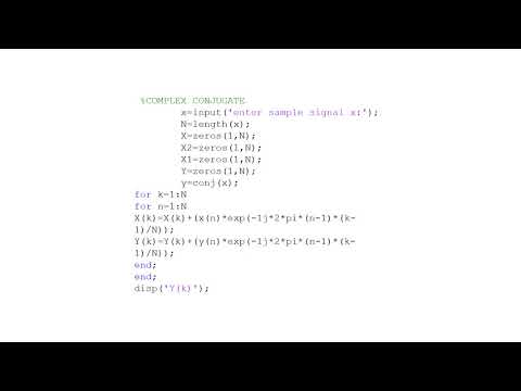 MATLAB code for Discrete Fourier transform (DFT) property m file