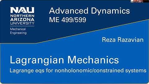 Advanced Dynamics - Lagrangian Mechanics - Lagrange equation for nonholonomic systems