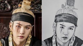 How to draw Suga Agust D - Daechwita step by step | BTS Drawing Tutorial | YouCanDraw