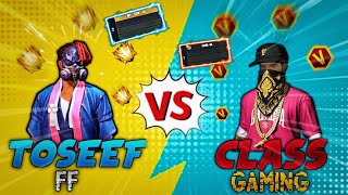 V Badge Youtuber Challenge Me 1vs1😱 Class Gaming Vs Toseef FF|| Garena Free Fire🎯🇮🇳