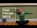 Yoga therapy neck pain  cervical spine alignment lauragyoga