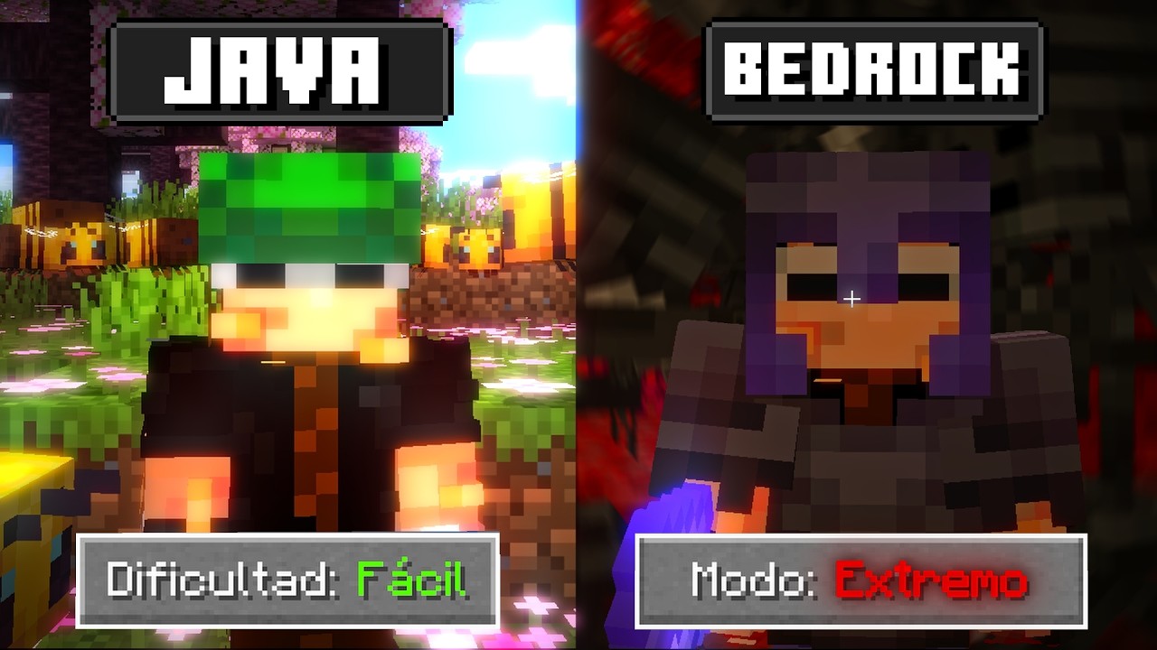 BEDROCK es MÁS DIFICIL que MINECRAFT JAVA?