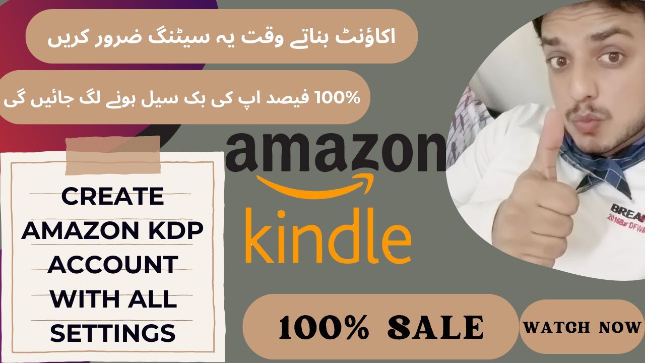 How To Create Amazon Kdp Account with complete settingsHINDIURDU Kdp