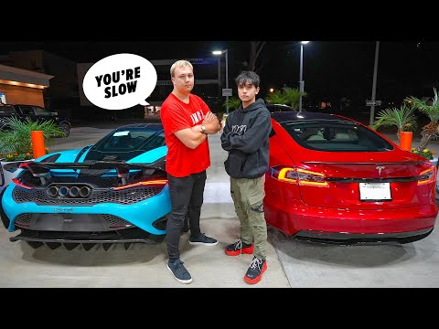 Tesla Model S Plaid vs McLaren 765LT | DRAG RACE |