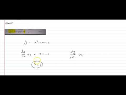 `x^2-2x+10` has minimum