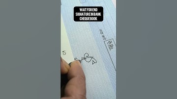 Signature in bank cheque book | Beautiful Signature | #signature