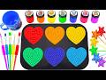 Satisfying Video | How to Make Rainbow Bead Heart Mixing with Slime and Sprunki Paint | Cutting ASMR