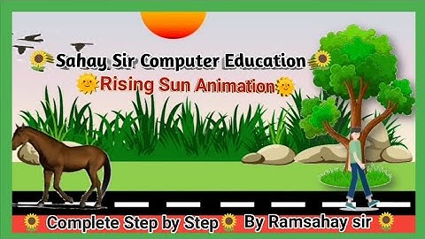 Create Rising Sun Animation In PowerPoint | powerpoint में उगता हुआ सूरज कैसे बनाए 🌄#powerpoint#ppt
