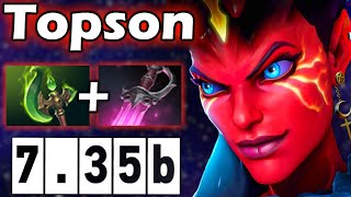 Топсон через новый билд на Квопу! - Topson Queen of Pain 7.35 DOTA 2