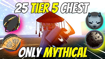 WHAT I GOT FROM FARMING 25 Tier 5 CHEST (ONLY MYTHICAL DROP) In Project Slayers update 1.5