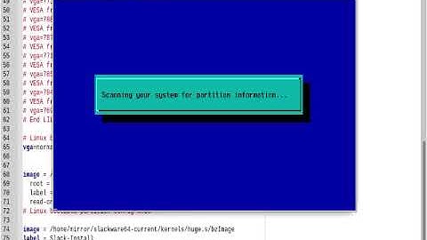 Slackware installer boot from mirror local on harddisk (lilo)