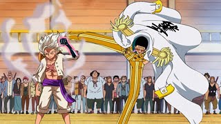 Kizaru se assusta com o poder da nova transformação de Luffy Deus do Sol - One Piece 1071