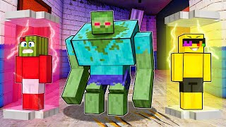 MUTANT ZOMBIE PRISON vs SUNNY and MELON in Minecraft