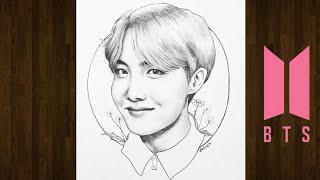 كيفية رسم جيهوب من فرقه BTS بالخطوات | How to draw J-hope BTS - step by step