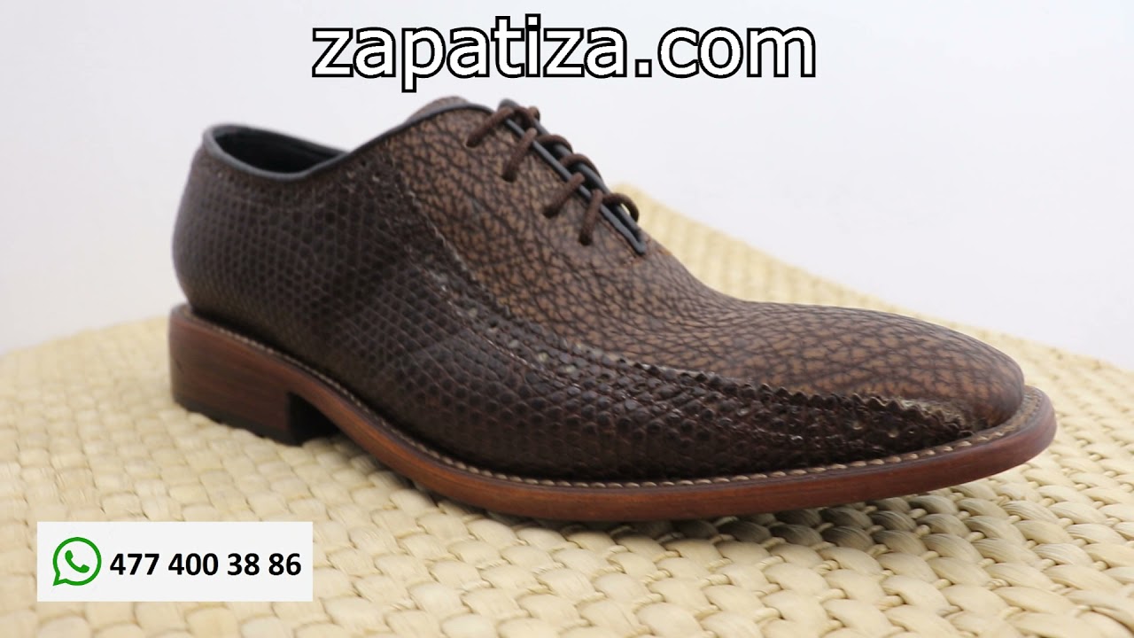 Zapatos de vestir hechos a mano piel exótica de tiburón goodyear welt en  México zapatiza - YouTube