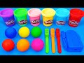 Satisfying Video l How to make Rainbow Glitter Lollipop Candy with Play Doh Slime Cutting ASMR #07
