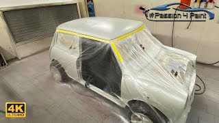First 2K gloss and Body prep - Bare Metal Re-Spray on A Classic Mini - PT4