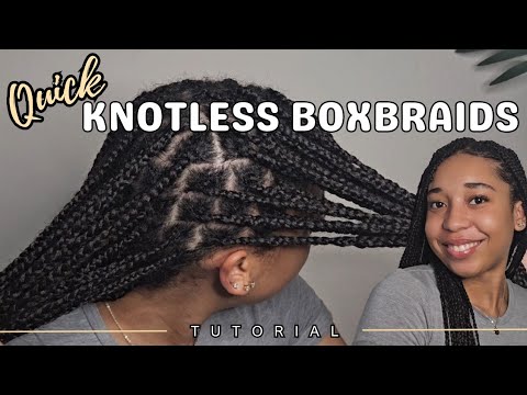 Quick Knotless Braid Tutorial | Sydni_Sharyce - YouTube