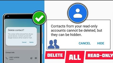 How to remove read only contacts from iphone