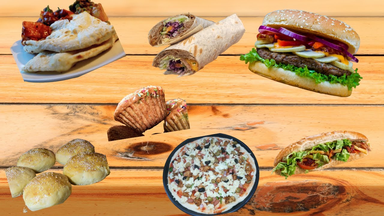 Pizza |Muffins |Burger |Bun |Shawarma |Pitabread|Naan |Donuts |All in one Dough Recipe |Food parasol