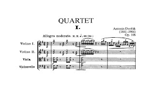 Dvořák: String Quartet No. 13 in G major, Op. 106, B 192 (with Score)