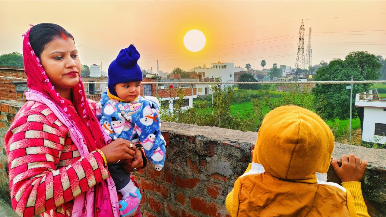 काफी दिनों के बाद 🌞 धूप होने के बाद ठंड 🤯से राहत मिली || 